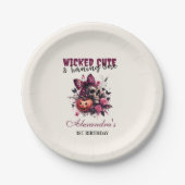 Assiettes En Carton Mignonne et Tourner une fille Halloween Anniversai (Devant)