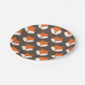 Assiettes En Carton Mignonne Fox Face Bois animal (Angle)