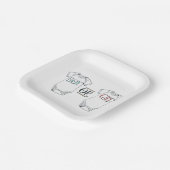 Assiettes En Carton Mignonne Genre Révéler Plaques Papier Bébé (Angulaire)