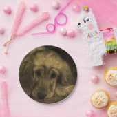 Assiettes En Carton Mignonne Golden Retriever Dog Pose (Fête)