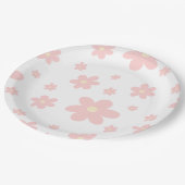 Assiettes En Carton Mignonne Marguerite Rose (Angle)