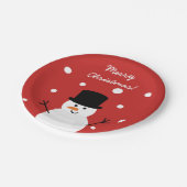 Assiettes En Carton Mignonne Noël Snowman hiver Festif Vacances neige (Angle)