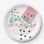 Assiettes En Carton Mignonne pastèque transformée en un Melon    (Devant)