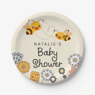Assiettes En Carton Mignonne Qu'est-ce que ce sera le Baby shower de r