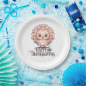 Assiettes En Carton Mignonne Turquie Thanksgiving (Fête)