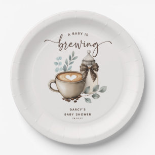 Assiettes En Carton Mignonne 'Un Bébé se Prépare' Tasse de Café Baby S