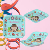 Assiettes En Carton Mignonnes sirènes sous la mer Anniversaire de enfa