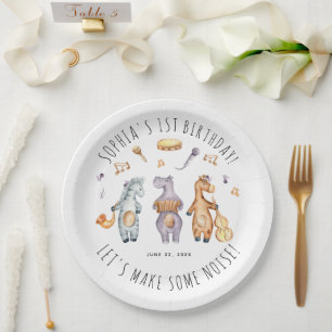 Assiettes En Carton Mignons Faisons Du Bruit Animaux Africains Anniver