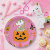 Assiettes En Carton Mikitiez halloween licorne éffrayant octobre autom (Fête)