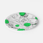 Assiettes En Carton Mikitiez meow été fêter plage (Angle)