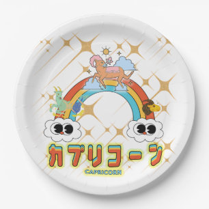 Assiettes En Carton Mikitiez mignon capricorn arc-en-ciel manga star