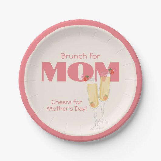 Assiettes En Carton Mimosas mures Fête des mères (Devant)