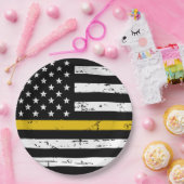 Assiettes En Carton Mince Gold Line 911 Police Dispatcher Party (Fête)