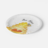 Assiettes En Carton Mine d'abeilles Valentine (Angle)