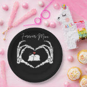 Assiettes En Carton Mine, Valentines Classic - Squelette Mains Entendr (Fête)