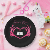 Assiettes En Carton Mine, Valentines Classic - Squelette Mains Entendr (Fête)
