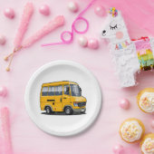 Assiettes En Carton Mini bus caricature (Fête)