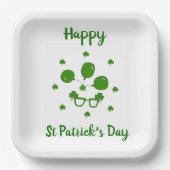 Assiettes En Carton Mini Mignonne Bonne St Patrick Joyeuse Journée (Recto)