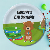 Assiettes En Carton Mini Putt Putt Anniversaire mignonne Gopher