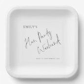 Assiettes En Carton Mini-stylé Script Hen Party Week-end (Recto)