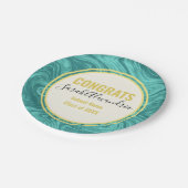 Assiettes En Carton Miniature marbrée Turquoise Turquoise Vague Grad P (Angle)