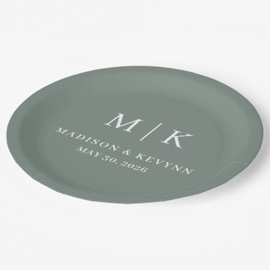 Assiettes En Carton Minimal et chic | MARIAGE (Angle)