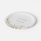 Assiettes En Carton Minimal Wildflower Wedding (Angle)