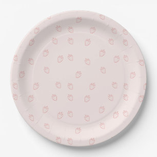 Assiettes En Carton Minimalisme de la Fraise