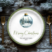 Assiettes En Carton Minimalist Bohemian Christmas Scene Party Plates