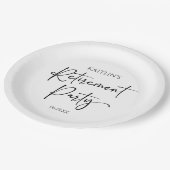 Assiettes En Carton Minimalist Modern Elegant Retirement Party (Angle)