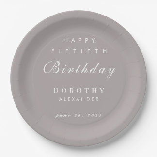 Assiettes En Carton Minimaliste Moderne Anniversaire Adulte TOUT Jalon