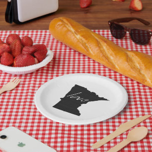 Assiettes En Carton Minnesota Love Chalkboard Minnesotan Paper Party