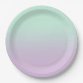 Assiettes En Carton Mint Esthétique Pastel Et Ombre Gradient Lilac (Devant)