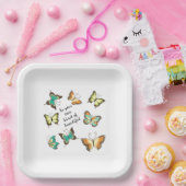 Assiettes En Carton Mint Soyez Vos Propres Beaux Papillons (Fête)