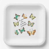 Assiettes En Carton Mint Soyez Vos Propres Beaux Papillons (Recto)