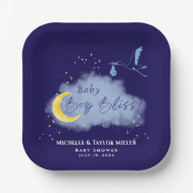 Minuit Blue Starlit Baby Boy Bliss Stork