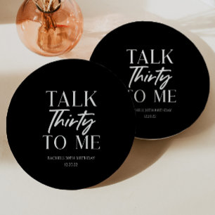 Assiettes En Carton Minuscule Black Talk Trente To Me 30e anniversaire