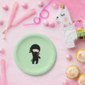 Assiettes En Carton Minuscule Ninja vert (Fête)