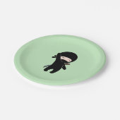 Assiettes En Carton Minuscule Ninja vert (Angle)