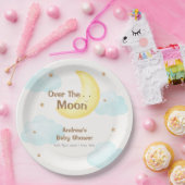 Assiettes En Carton Minuscule Sur Le Baby shower Lune (Fête)