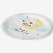 Assiettes En Carton Minuscule Sur Le Baby shower Lune (Angle)