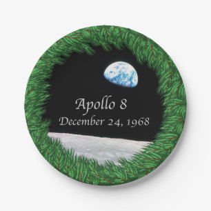 Assiettes En Carton Mission Apollo 8 Christmas Eve Moon