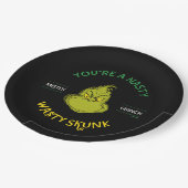 Assiettes En Carton Mister Grinch | Vous êtes un sale con (Angle)