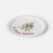 Assiettes En Carton Mistletoe Plaques en papier de vacances 7" (Angle)