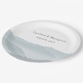 Assiettes En Carton Misty Mountains Range Mariage personnalisé (Angle)