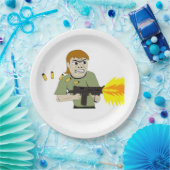 Assiettes En Carton mitrailleuse (Fête)