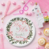 Assiettes En Carton Mlle à Mme Coquette Fête des mariées Mistletoe (Fête)