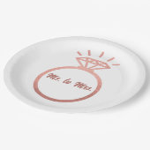 Assiettes En Carton Mme à la bague de douche nuptiale (Angle)