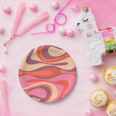 Assiettes En Carton Mod Thang Trippy Retro Moderne Motif Abstrait (Fête)