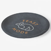 Assiettes En Carton Mode Fête Chalkboard drôle Thanksgiving Papier (Angle)